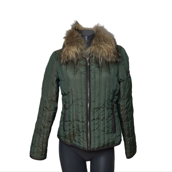 MICHAEL Michael Kors Jackets & Blazers - Michael Kors jacket down racoon fur collar army green